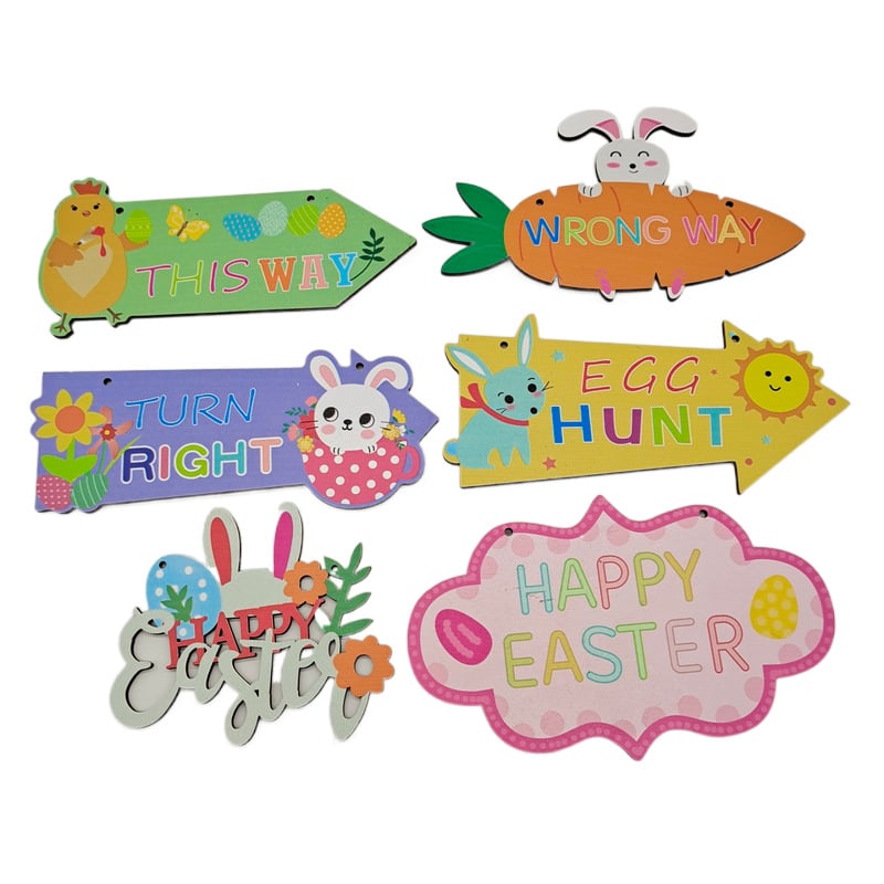 Wooden Easter Sign Ornaments