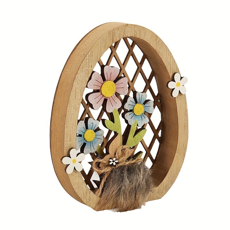 Easter Egg Shaped Wooden Ornament