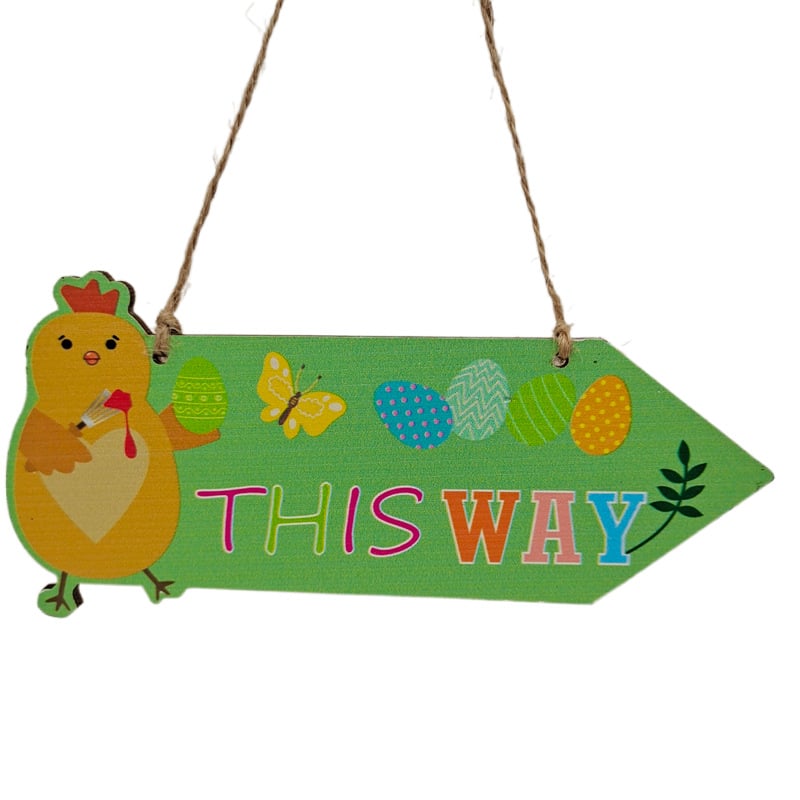 Wooden Easter Sign Ornaments
