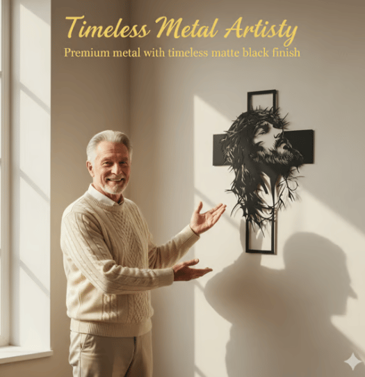 🔥🔥Jesus Cross Iron Sign Christ Wall Art Decor✝️🖼️ Elevate Your Space with Spiritual Elegance 🙌✨
