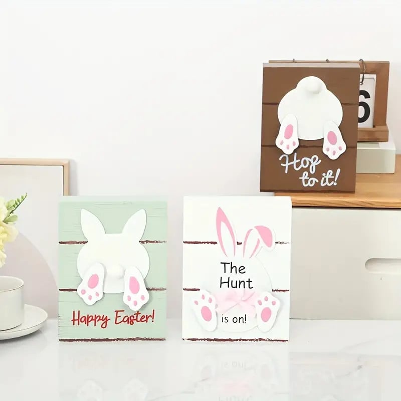 Easter Wooden Bunny Ornament