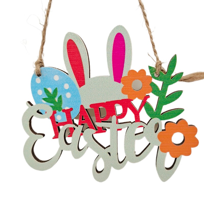 Wooden Easter Sign Ornaments